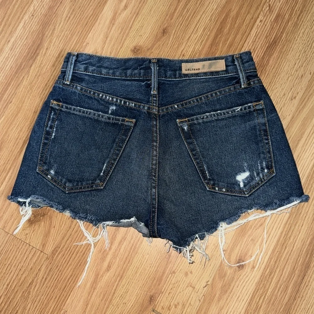 Grlfrnd Kaia Distressed Jean Shorts Size 25